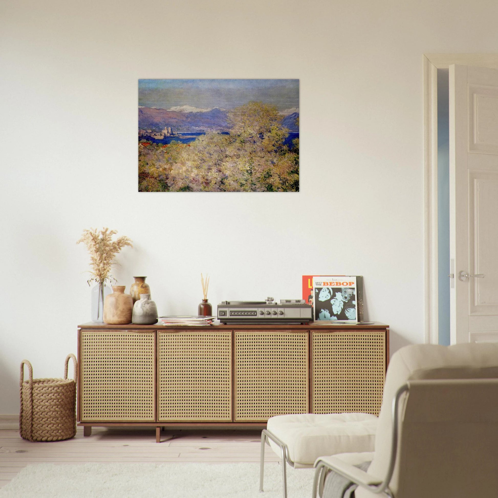 Antibes - View of the Salis Gardens - claude monet Brushed Aluminum Print - 70x100 cm / 28x40 inches | claude monet Aluminum Print | claude monet Prints