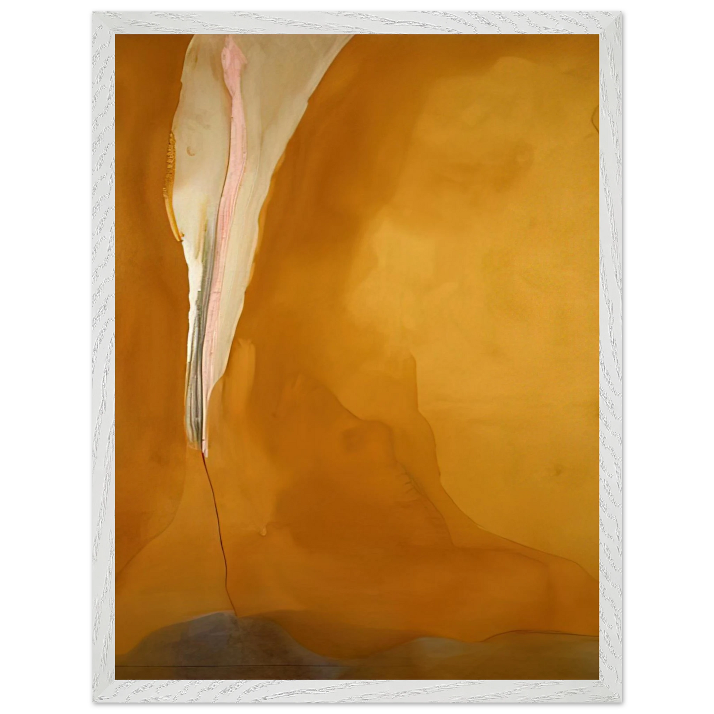 Helen Frankenthaler - Coral Wedge - 1972 Wall art - 50x50 cm / 20x20 inches - Premium Wooden Framed Poster With Fine Art Paper - White frame