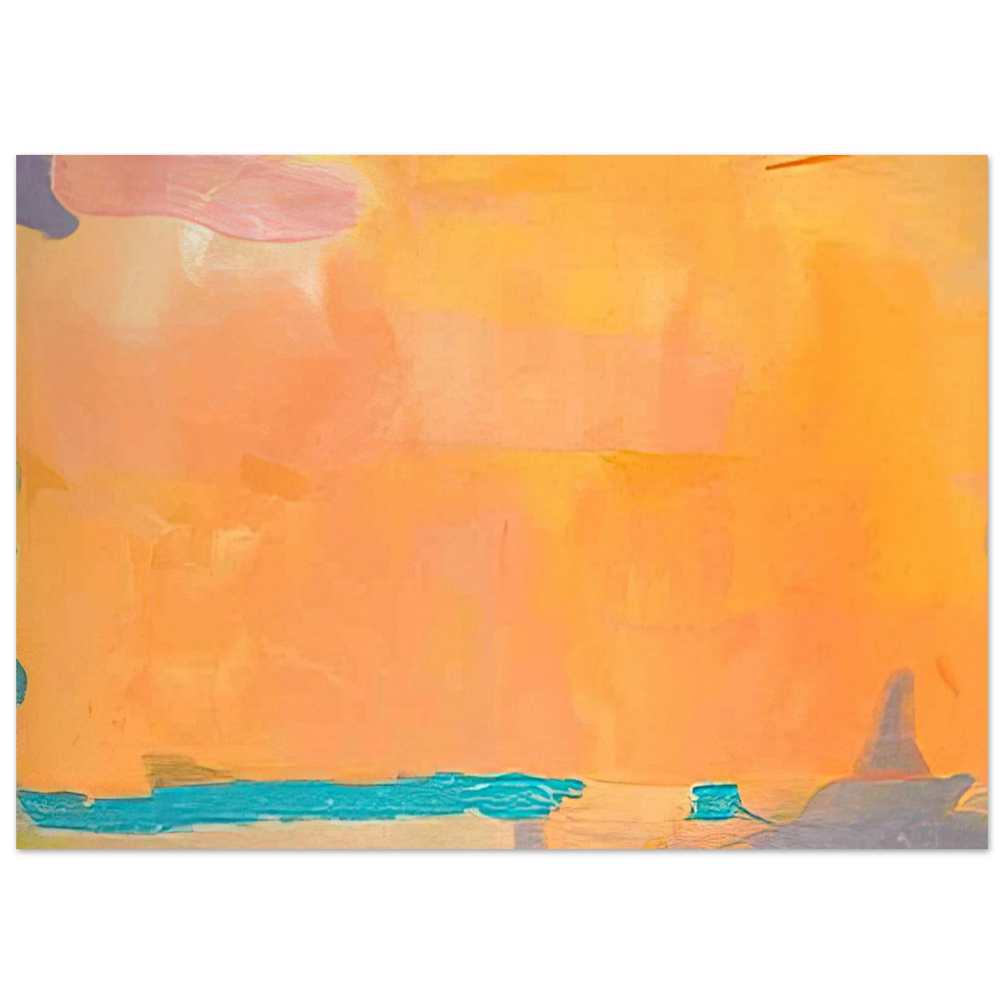 Helen Frankenthaler - Royal Fireworks - 1975 Wall art - 13x18 cm / 5x7 inches - Premium Wooden Framed Poster With Fine Art Paper - Wood frame