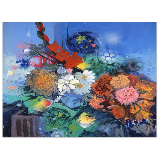 Gebre Kristos Desta - Flowers No. 2 - 1974 Fine Art Poster - Default Title