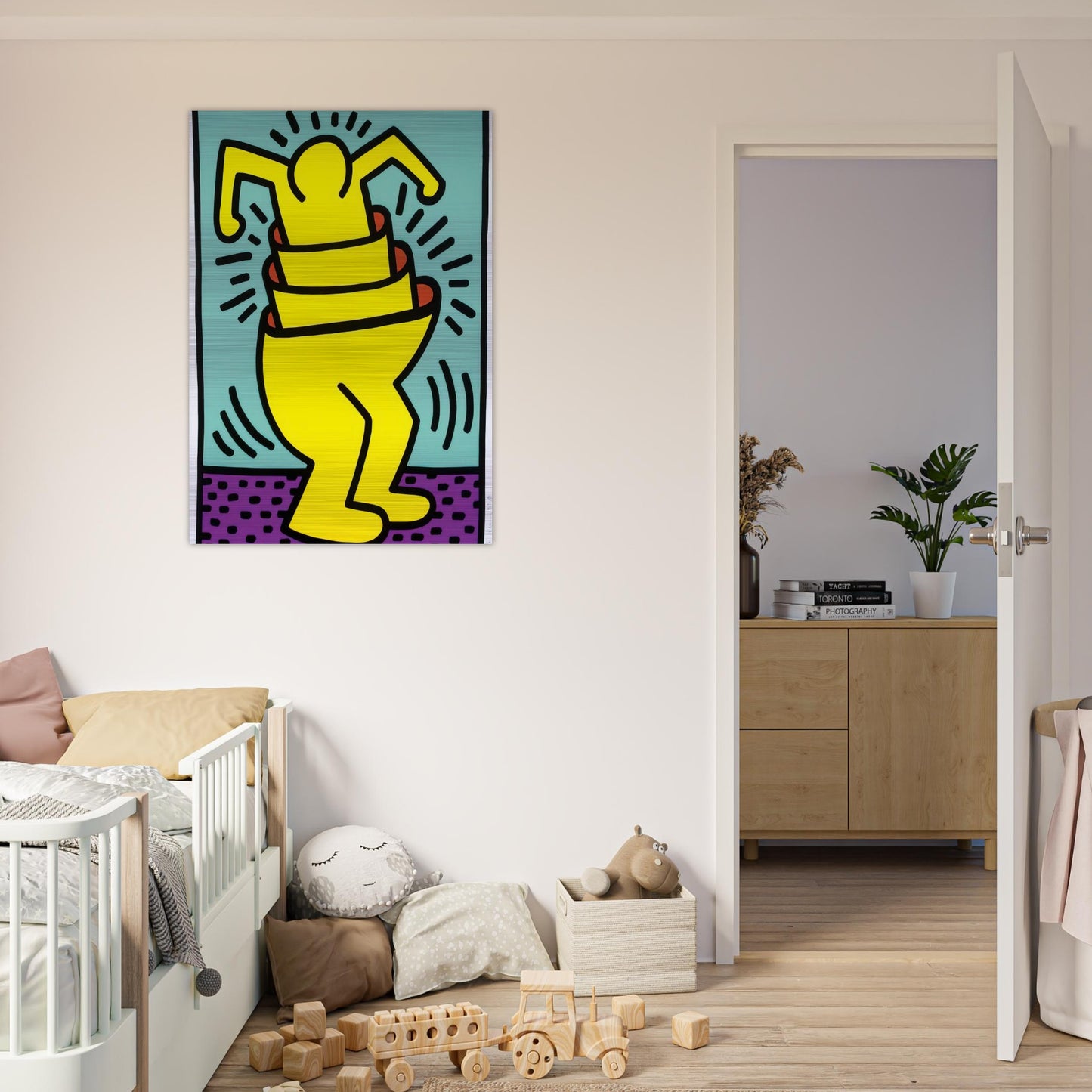 UNTITLED 1989 - Keith Haring Brushed Aluminum Print - 70x100 cm / 28x40 inches | Keith Haring Aluminum Print | Keith Haring Prints