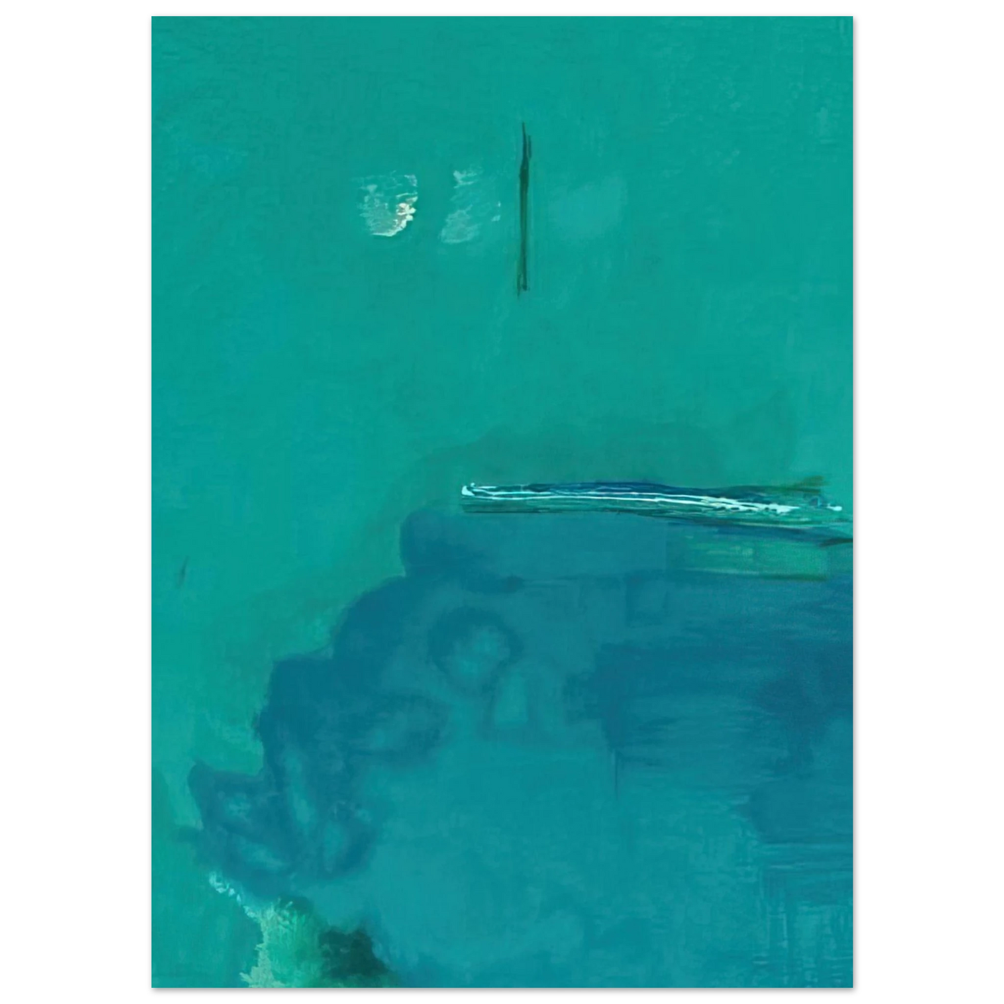 Helen Frankenthaler - Contentment Island - 2004 Wall art - 20x25 cm / 8x10 inches - Premium Wooden Framed Poster With Fine Art Paper - Black frame