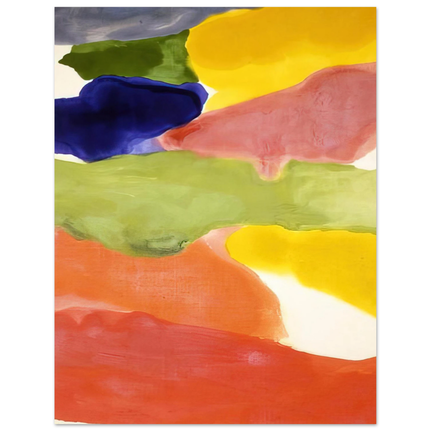 Helen Frankenthaler - Tutti-Fruitti - 1966 Wall art - 45x60 cm / 18x24 inches - Premium Wooden Framed Poster With Fine Art Paper - Wood frame