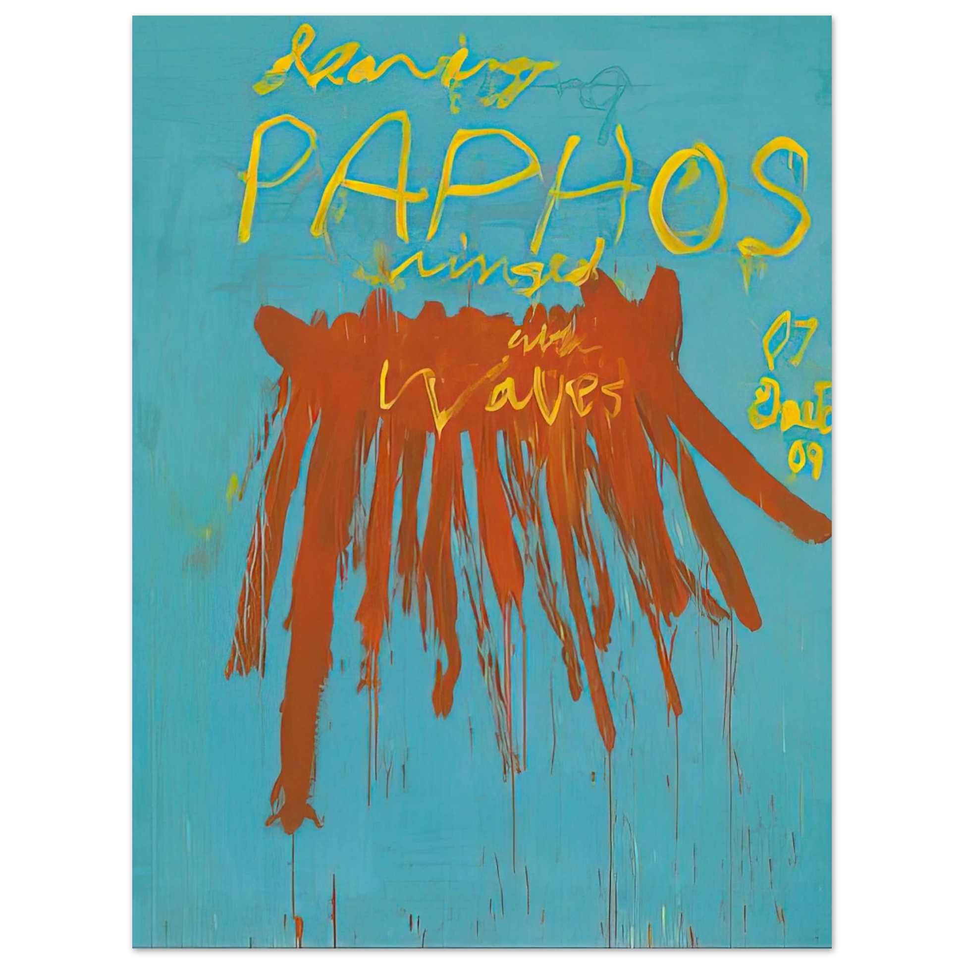 Cy Twombly - Leaving Paphos Ringed With Waves IV Fine Art Poster - Default Title