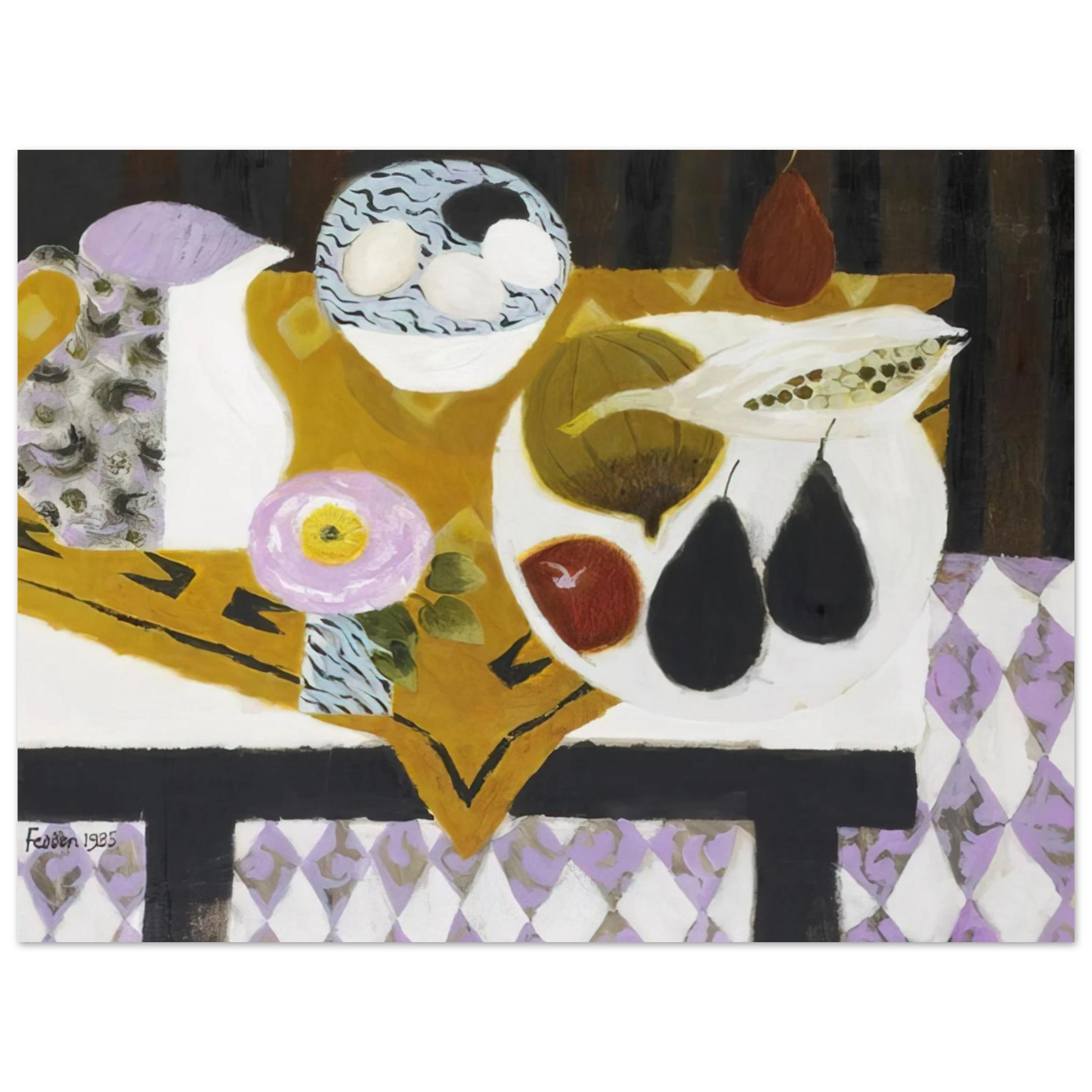 Mary Fedden - Bowl of Eggs - 1985 Fine Art Poster - Default Title