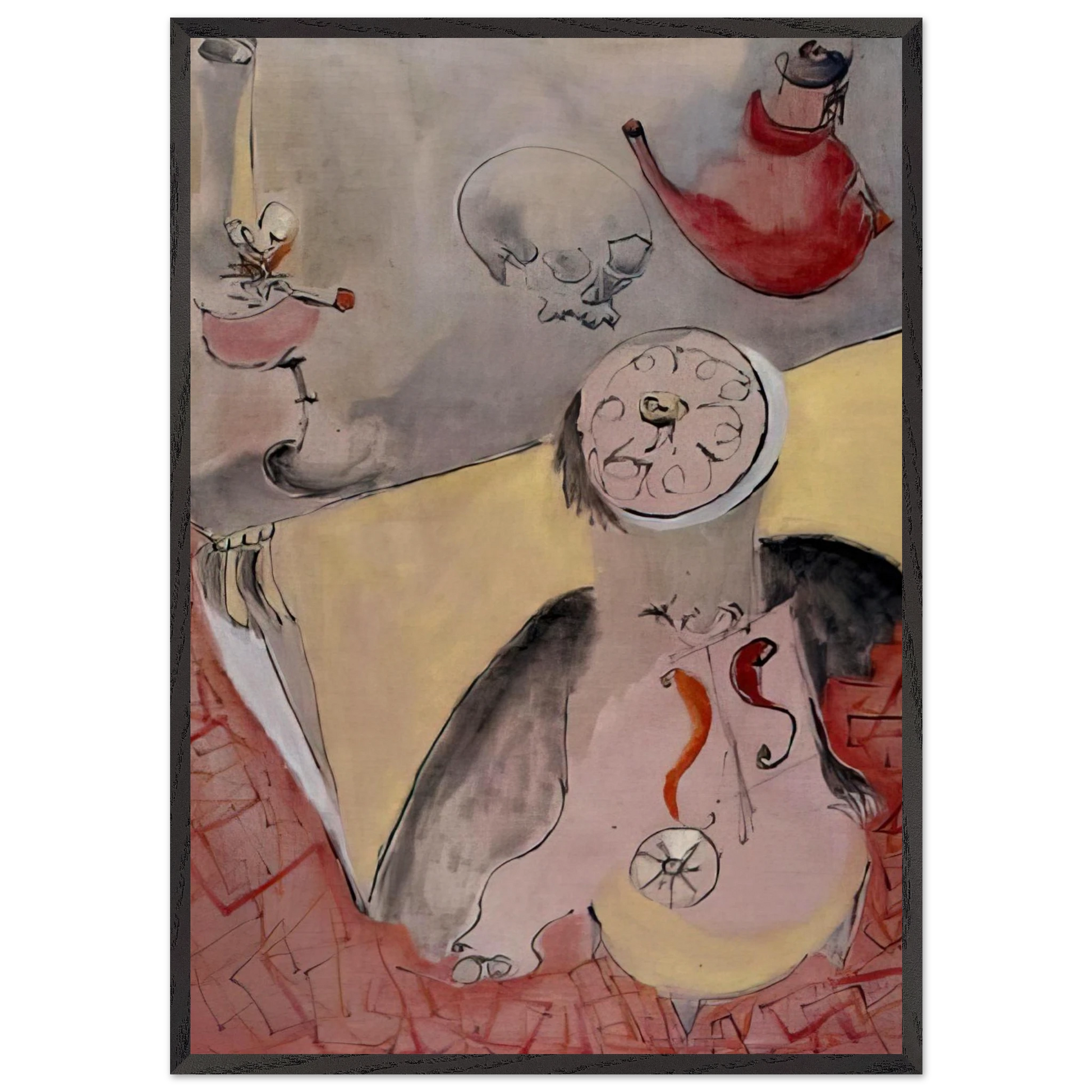 Still Life - 1948 - Norman Bluhm Framed Art Print – Black Wooden Frame - Default Title - -Framed Art Print