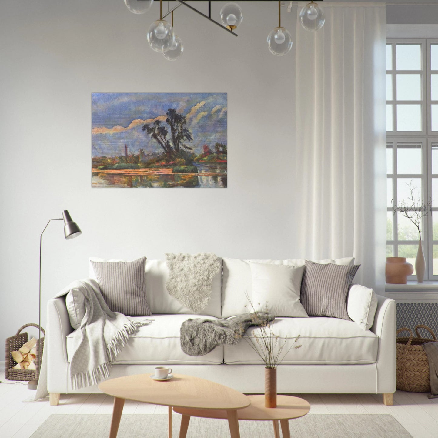 Bank of the Oise - Paul Cézanne Brushed Aluminum Print - 70x100 cm / 28x40 inches | Paul Cézanne Aluminum Print | Paul Cézanne Prints