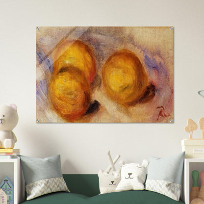 Three Lemons - Pierre-Auguste Renoir Acrylic Print - 70x100 cm / 28x40″ inches