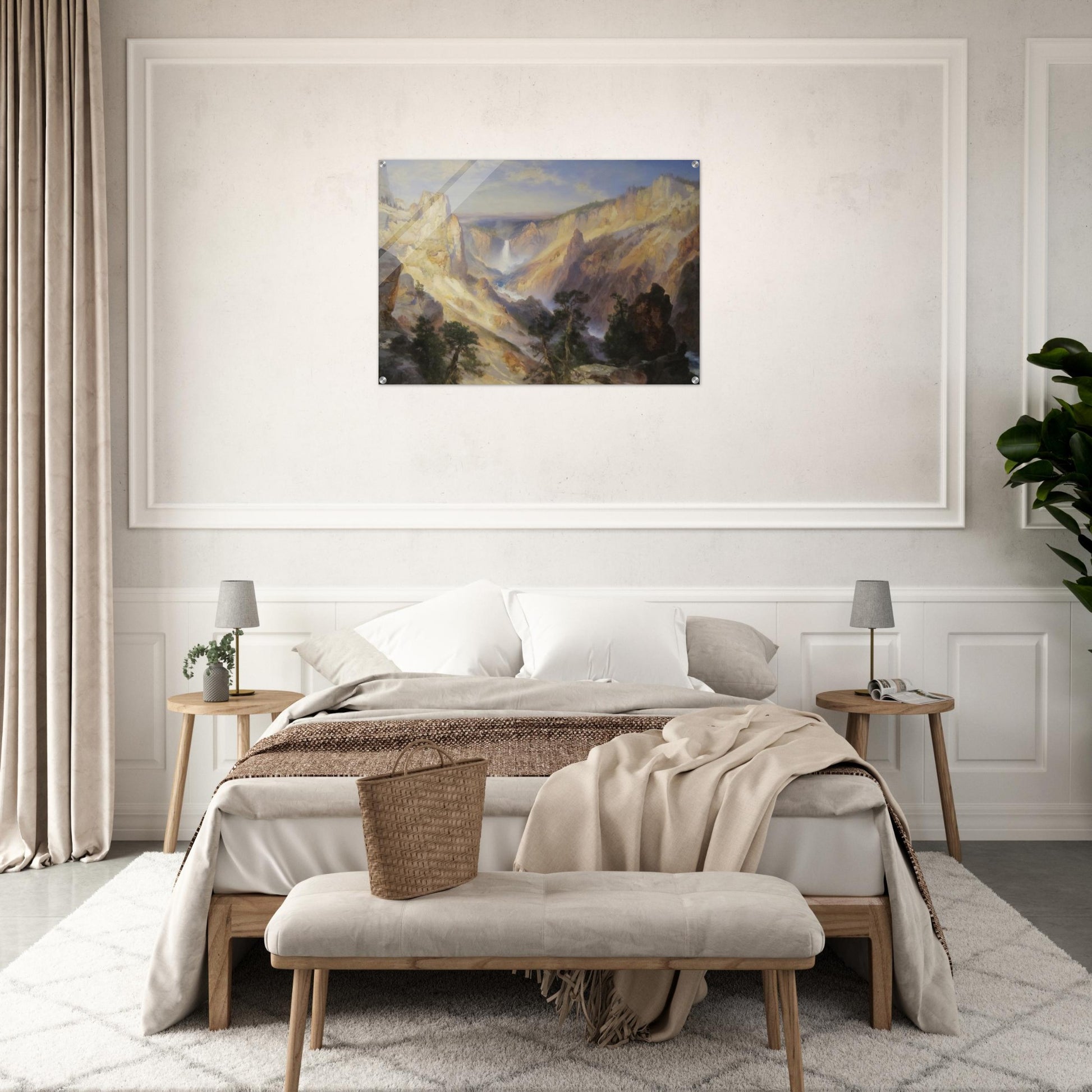 Grand Canyon of the Yellowstone, Wyoming - Thomas Moran Acrylic Print - 70x100 cm / 28x40″ inches