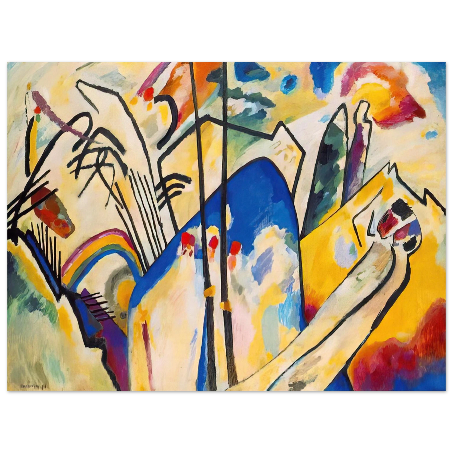 Wassily Kandinsky - COMPOSITION IV 1911 Fine Art Poster - Default Title