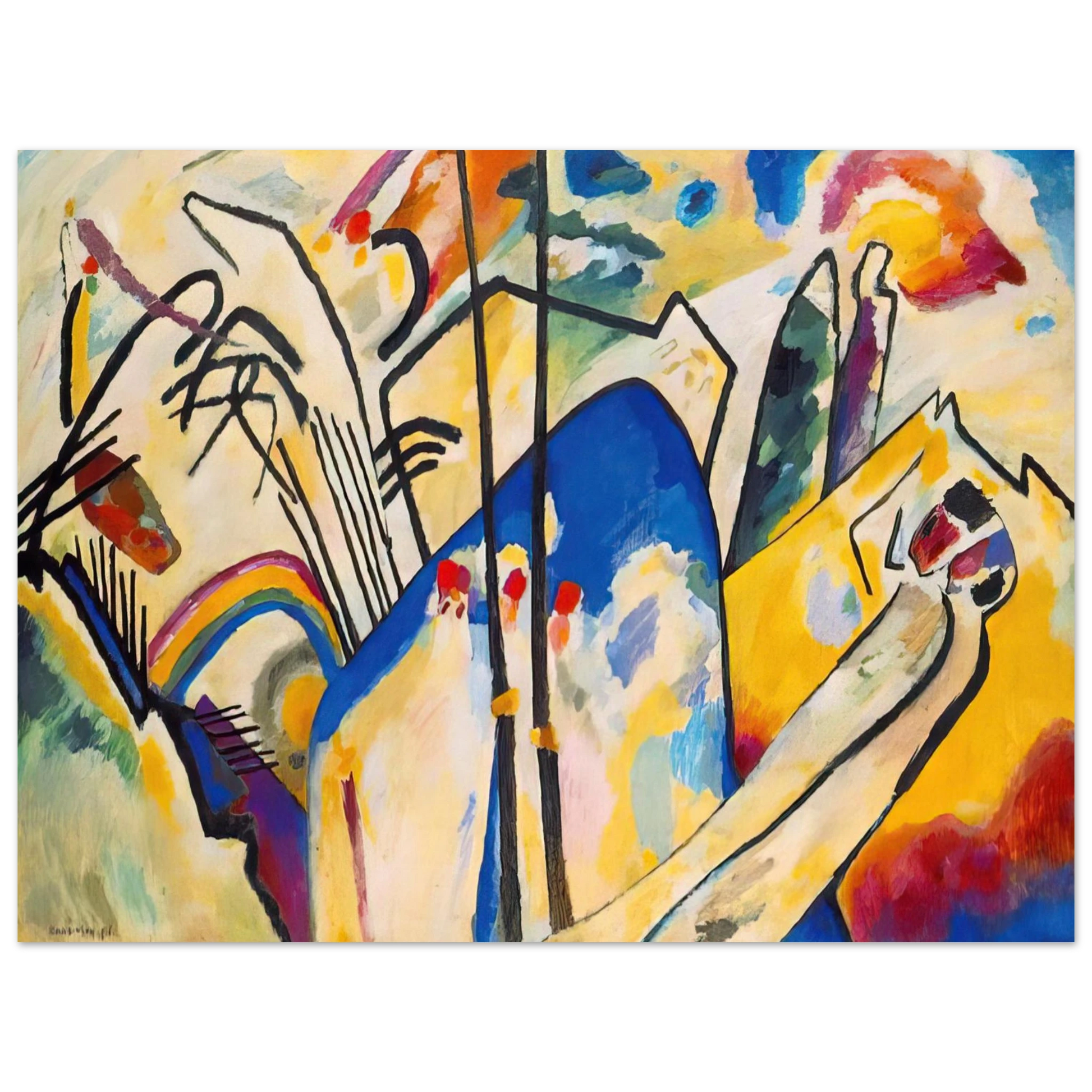 Wassily Kandinsky - COMPOSITION IV 1911 Fine Art Poster - Default Title