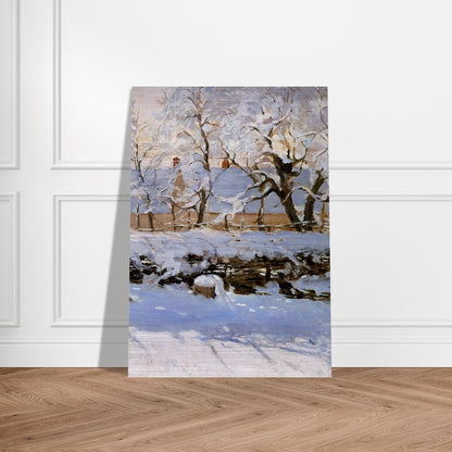 The Magpie - claude monet Brushed Aluminum Print - 70x100 cm / 28x40 inches | claude monet Aluminum Print | claude monet Prints
