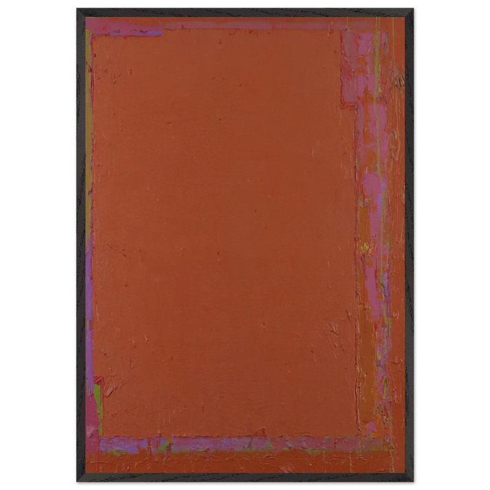 20574 - 1974 - John Hoyland 70x100 cm / 28x40 inches Framed Art Print – Black Wooden Frame
