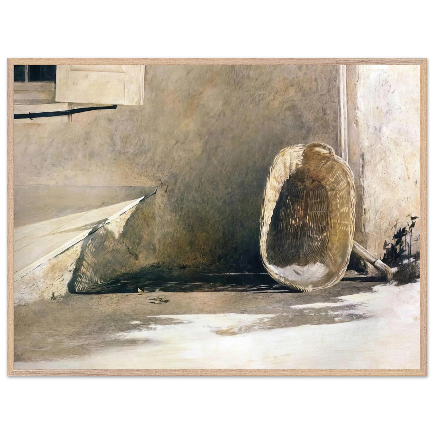Andrew Wyeth - MONDAY MORNING Wall Art - 60x80 cm / 24x32 inches - Premium Wooden Framed Poster With Fine Art Paper - Black frame