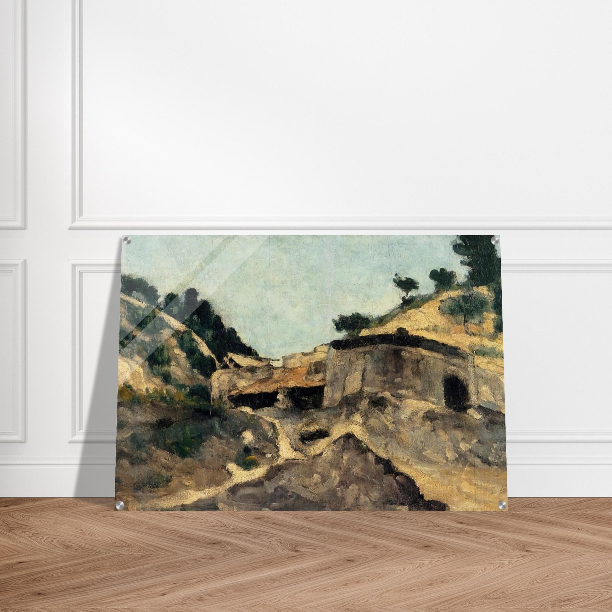 Landscape with Watermill - Paul Cézanne Acrylic Print - 70x100 cm / 28x40″ inches | Paul Cézanne Wall Art | Paul Cézanne Prints