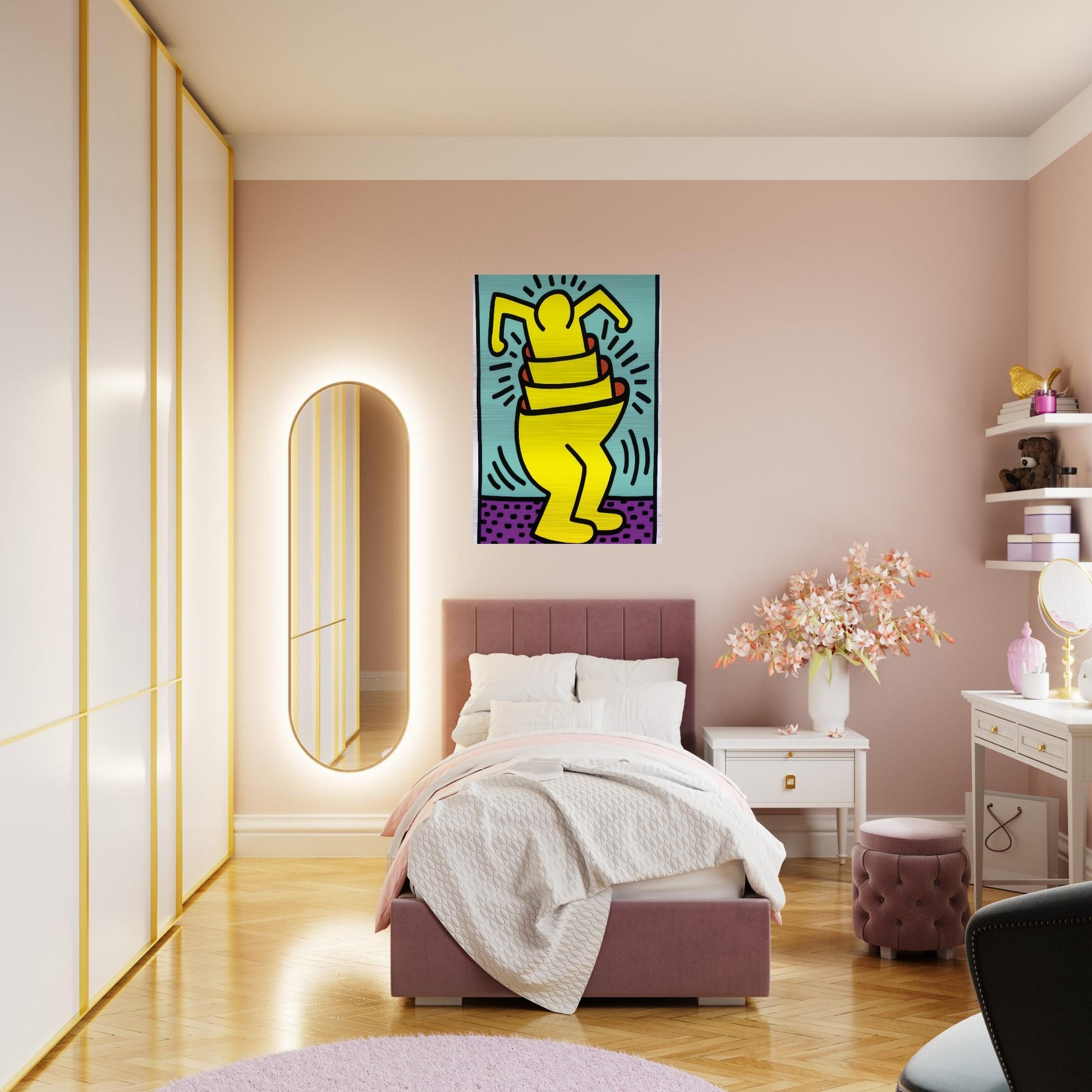 UNTITLED 1989 - Keith Haring Brushed Aluminum Print - 70x100 cm / 28x40 inches | Keith Haring Aluminum Print | Keith Haring Prints