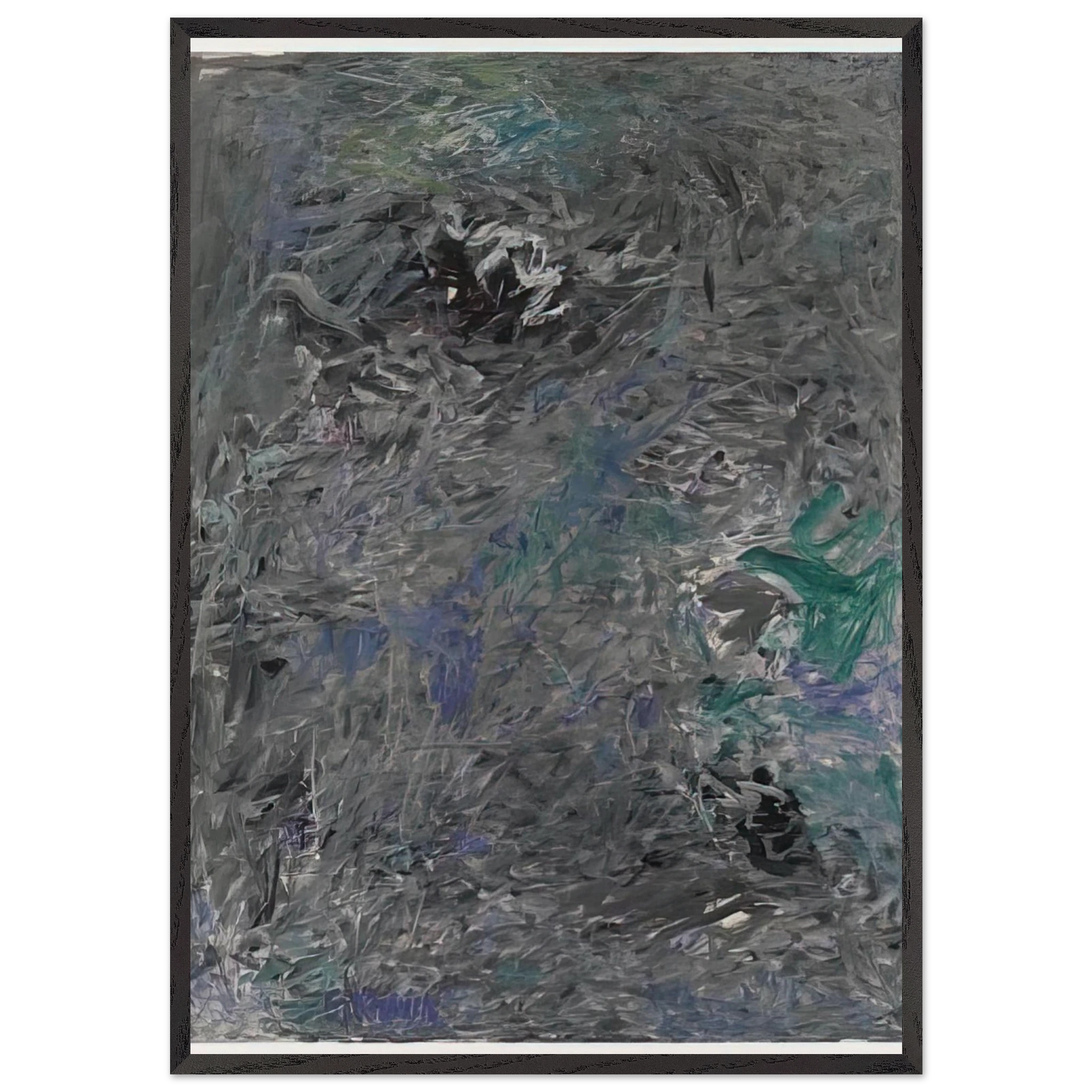 UNTITLED 6 1959 - Milton Resnick Framed Art Print – Black Wooden Frame - Default Title - -Framed Art Print