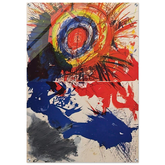 Composition - 1957 - Walasse Ting Acrylic Print - 70x100 cm / 28x40″ inches | Walasse Ting Wall Art | Walasse Ting Prints