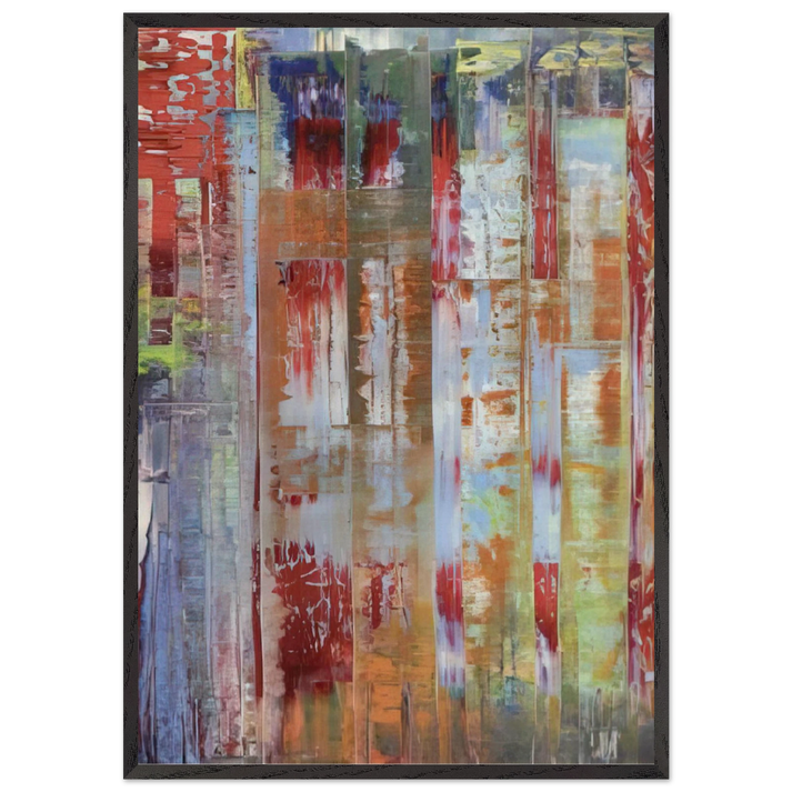 ABSTRACT BILDING - Gerhard Richter 70x100 cm / 28x40 inches Framed Art Print – Black Wooden Frame