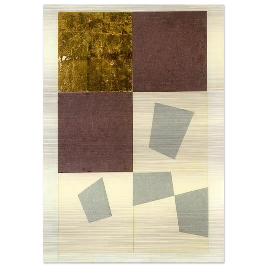 Geometric Collage - Jean Arp Brushed Aluminum Print - 70x100 cm / 28x40 inches | Jean Arp Aluminum Print | Jean Arp Prints