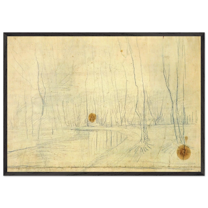 Park View - Vincent van Gogh 70x100 cm / 28x40 inches Framed Art Print – Black Wooden Frame