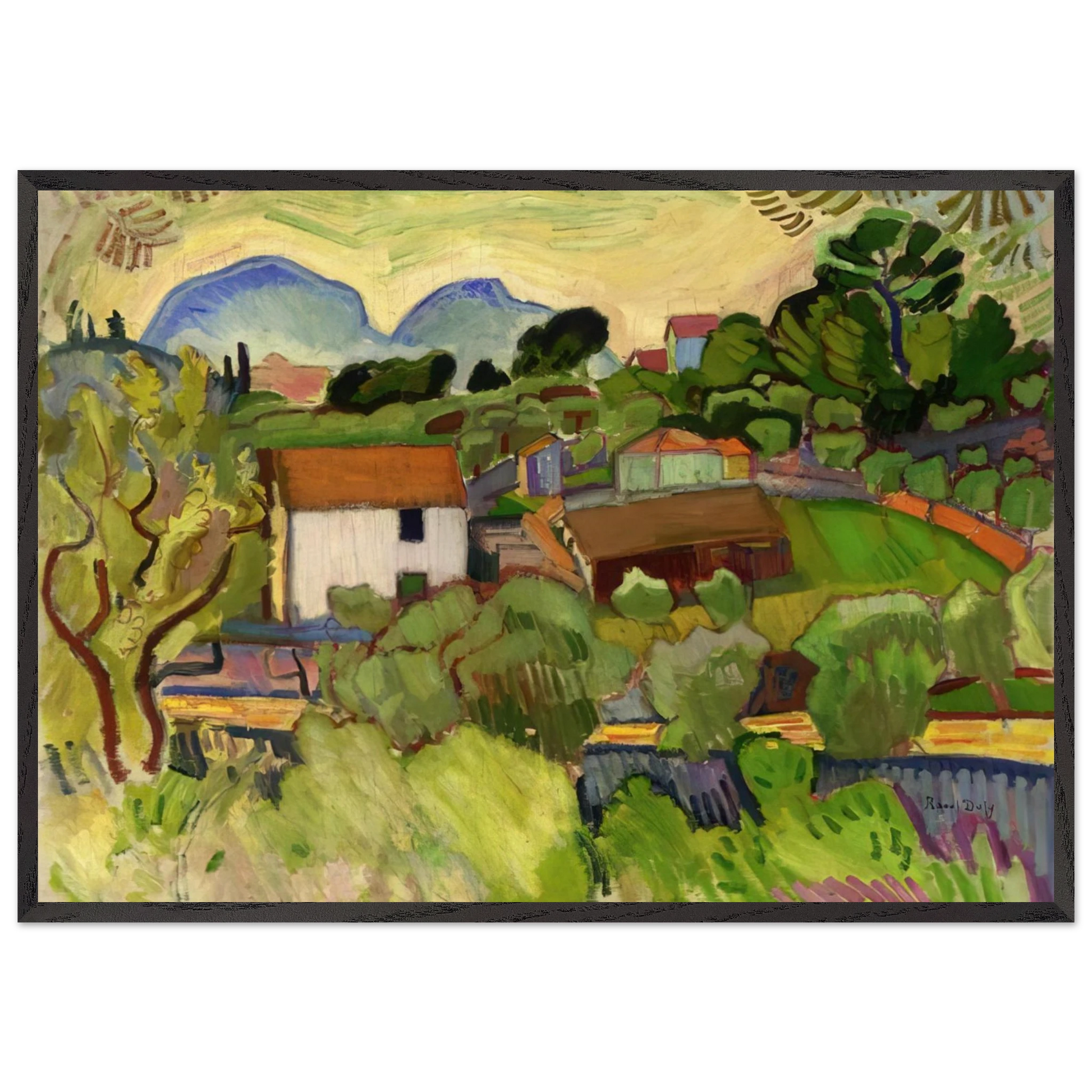 THE RIVER N1 - Raoul Dufy Framed Art Print – Black Wooden Frame - Default Title - -Framed Art Print