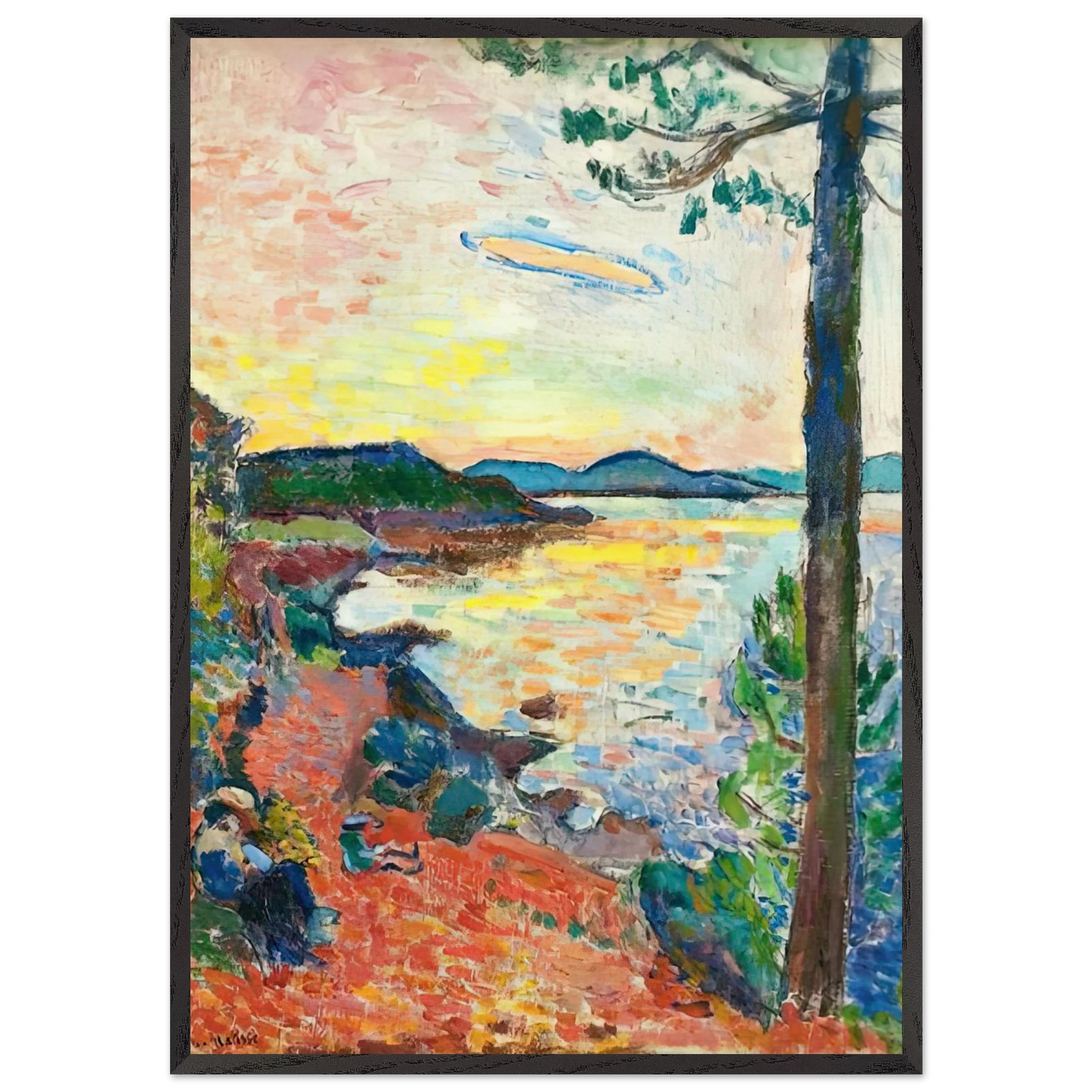 THE GULF OF SAINT TROPEZ 1904 - Henri Matisse Framed Art Print – Black Wooden Frame - Default Title - -Framed Art Print