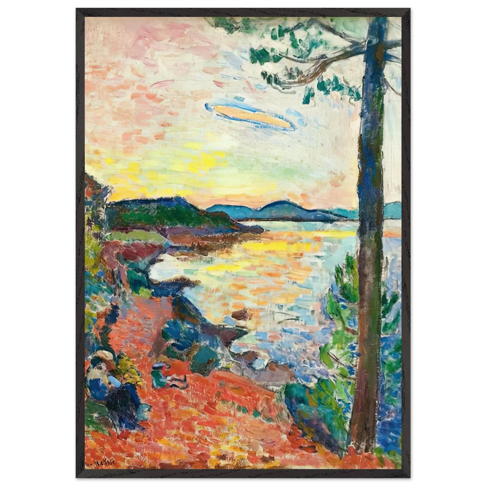 THE GULF OF SAINT TROPEZ 1904 - Henri Matisse Framed Art Print – Black Wooden Frame - Default Title - -Framed Art Print