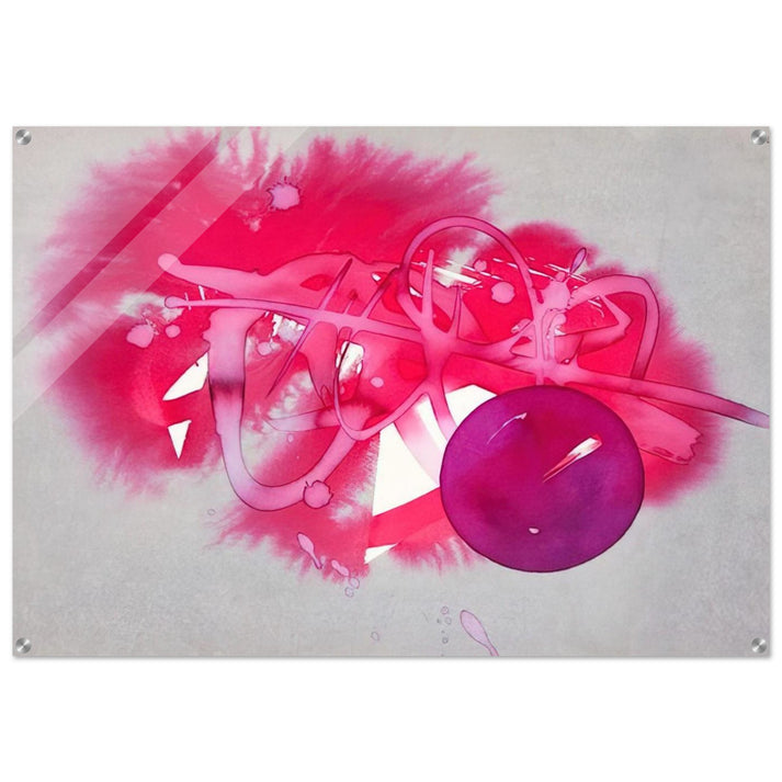 UNTITLED PURPLE CIRCLE - Luis Feito Acrylic Print - 70x100 cm / 28x40″ inches