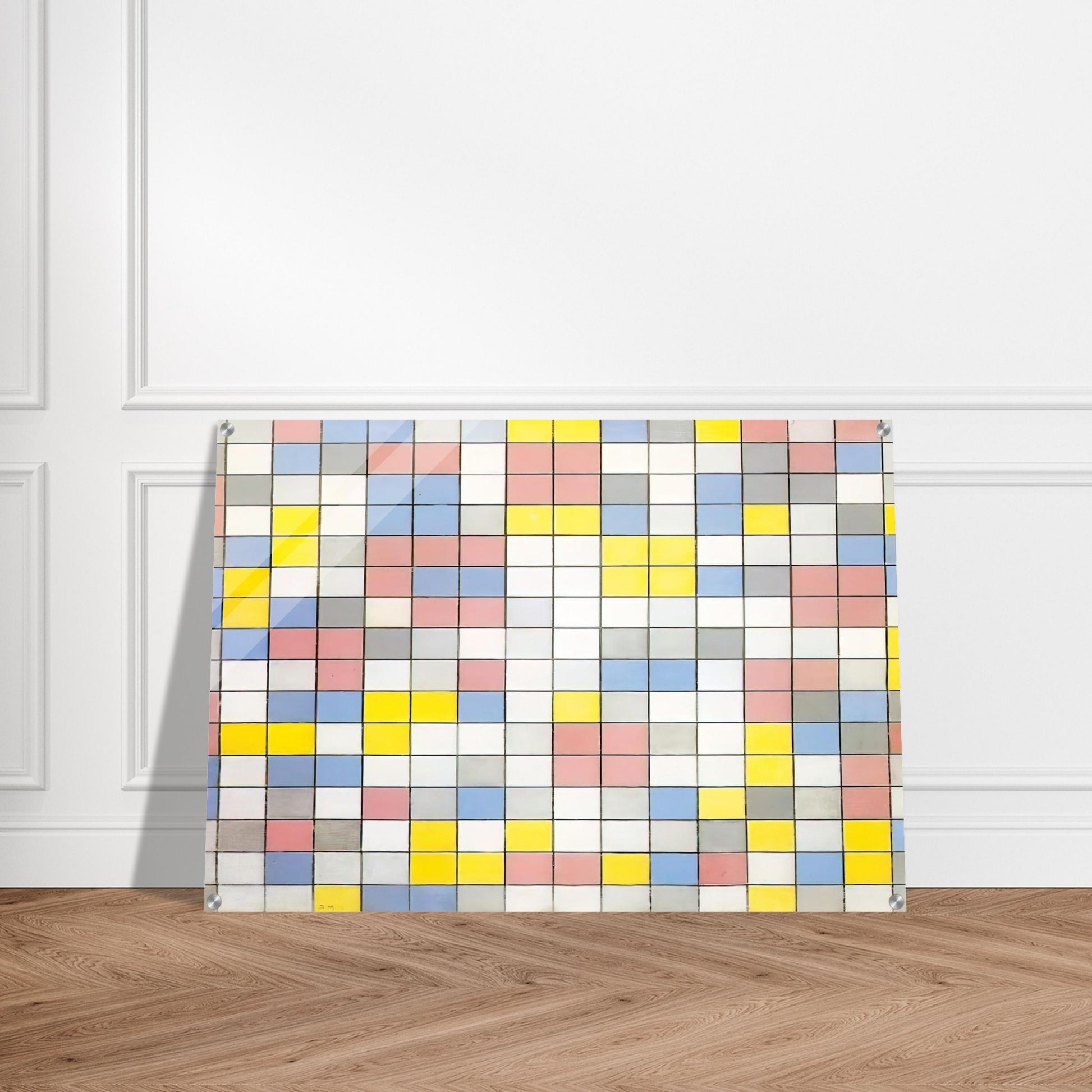 Composition with Grid IX - Piet Mondrian Acrylic Print - 70x100 cm / 28x40″ inches
