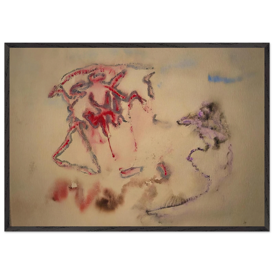 Untitled - 1957 - 1958 France - Henri Michaux Framed Art Print – Black Wooden Frame - Default Title - -Framed Art Print