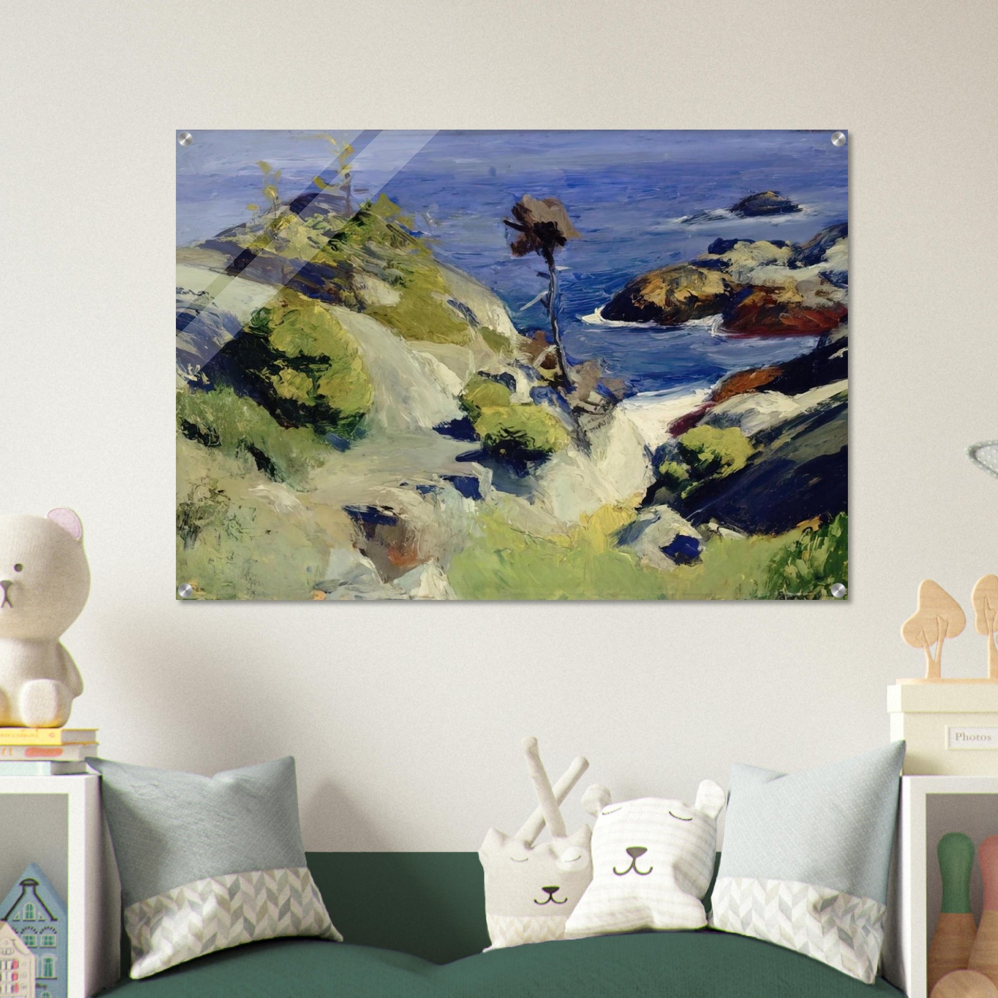 Monhegan Landscape - Edward Hopper Acrylic Print - 70x100 cm / 28x40″ inches | Edward Hopper Wall Art | Edward Hopper Prints