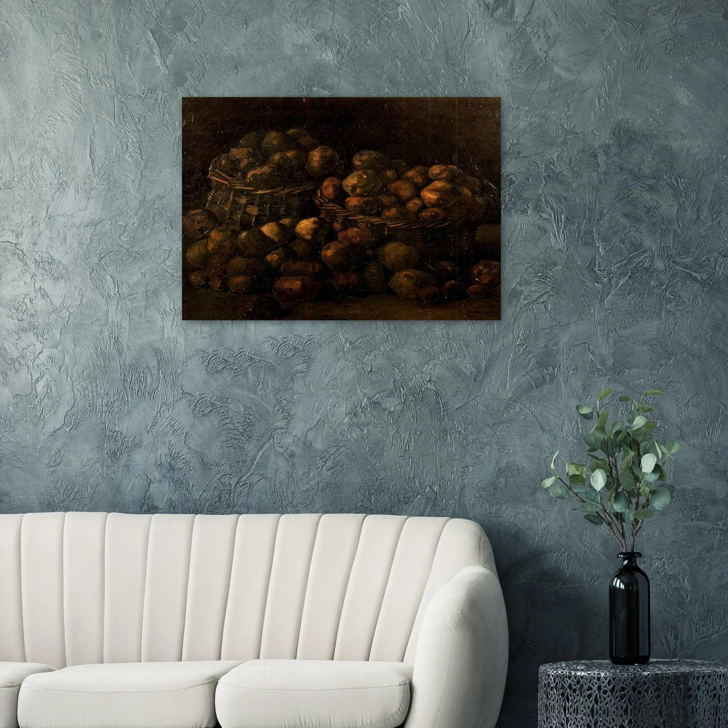 Baskets of Potatoes - Vincent van Gogh Brushed Aluminum Print - 70x100 cm / 28x40 inches | Vincent van Gogh Aluminum Print | Vincent van Gogh Prints