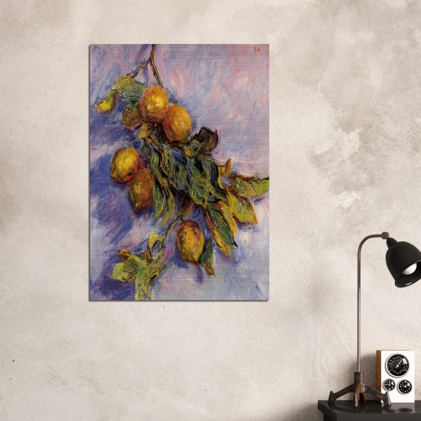 Branch of Lemons - claude monet Brushed Aluminum Print - 70x100 cm / 28x40 inches | claude monet Aluminum Print | claude monet Prints