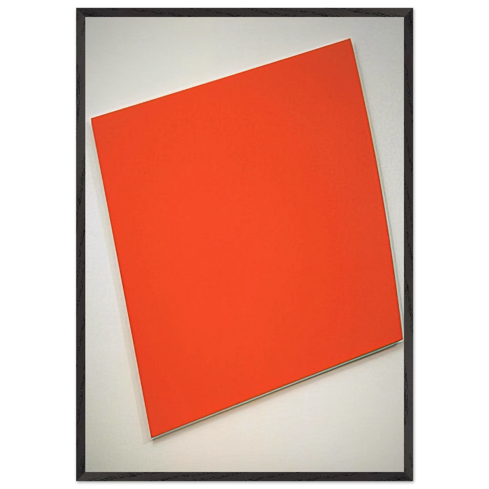 Red-Orange Panel with Curve - Ellsworth Kelly Framed Art Print – Black Wooden Frame - Default Title - -Framed Art Print