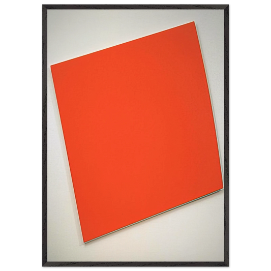 Red-Orange Panel with Curve - Ellsworth Kelly Framed Art Print – Black Wooden Frame - Default Title - -Framed Art Print