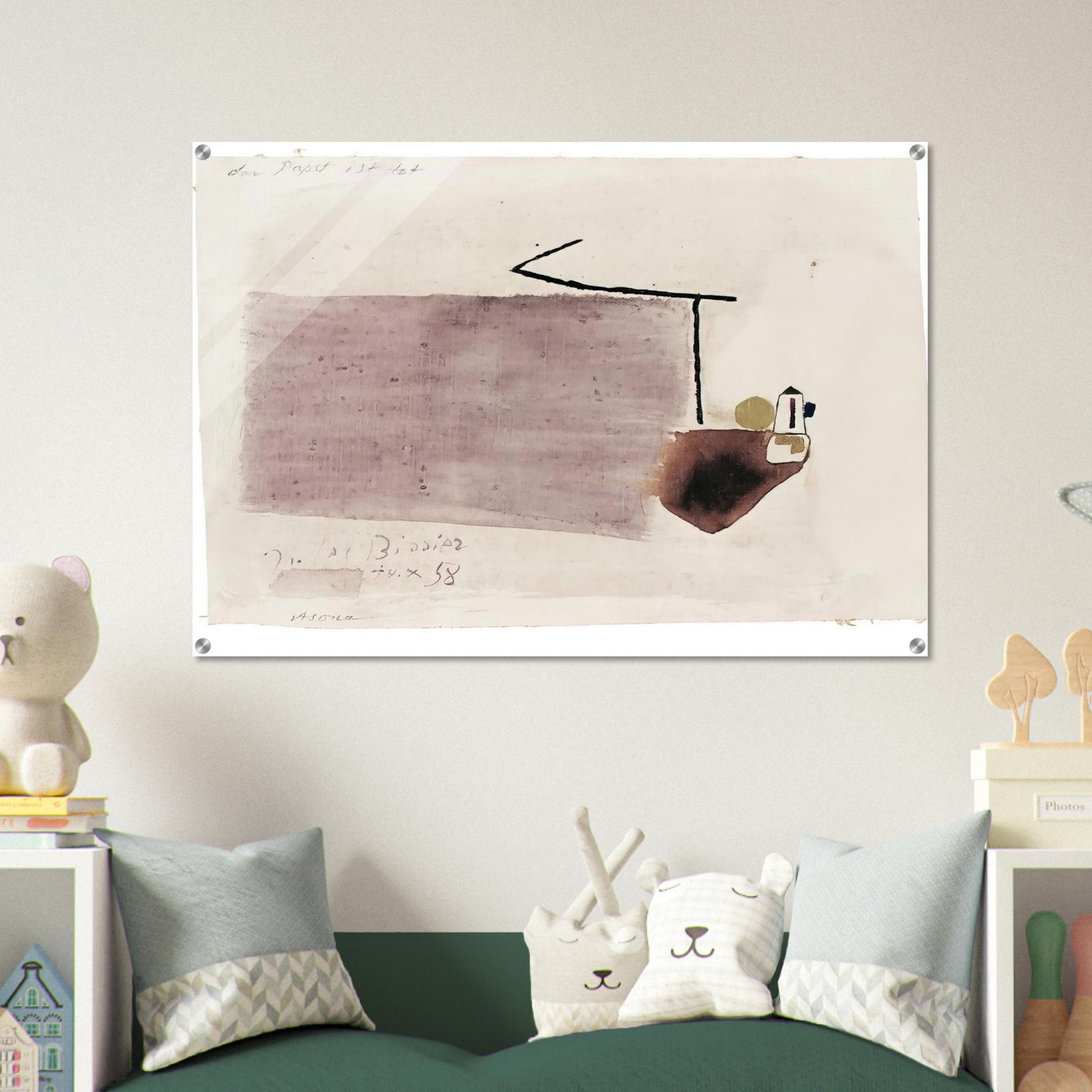 14.X.58 - 1958 - Julius Bissier Acrylic Print - 70x100 cm / 28x40″ inches | Julius Bissier Wall Art | Julius Bissier Prints