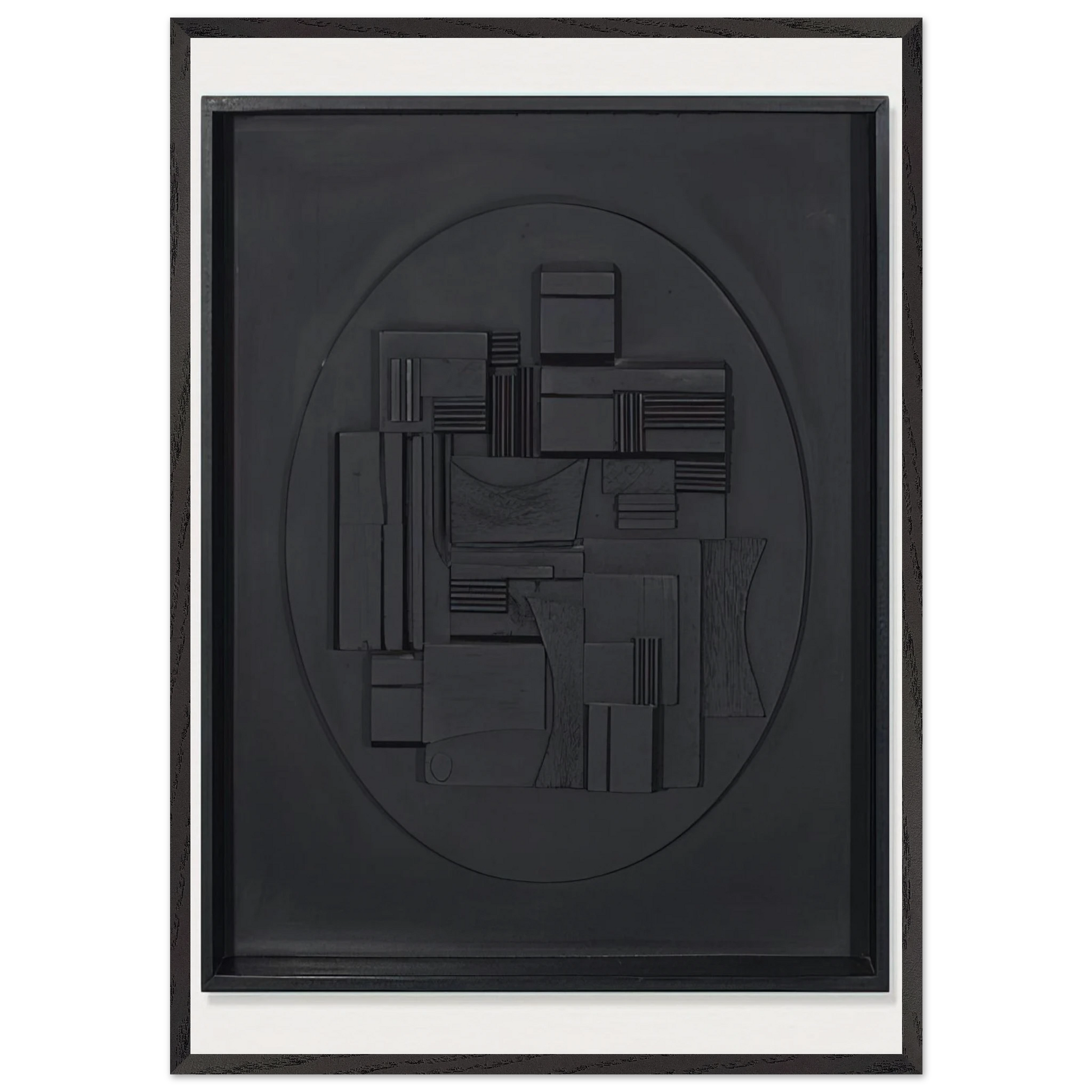 FULL MOON 1980 N2 - Louise Nevelson Framed Art Print – Black Wooden Frame - Default Title - -Framed Art Print