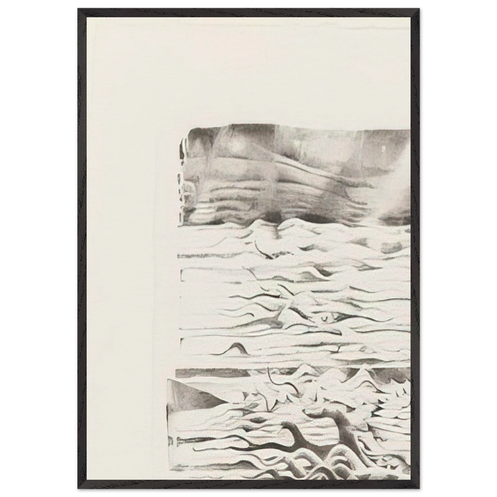 SIXTEENTH STONE 1980 - Lee Bontecou 70x100 cm / 28x40 inches Framed Art Print – Black Wooden Frame