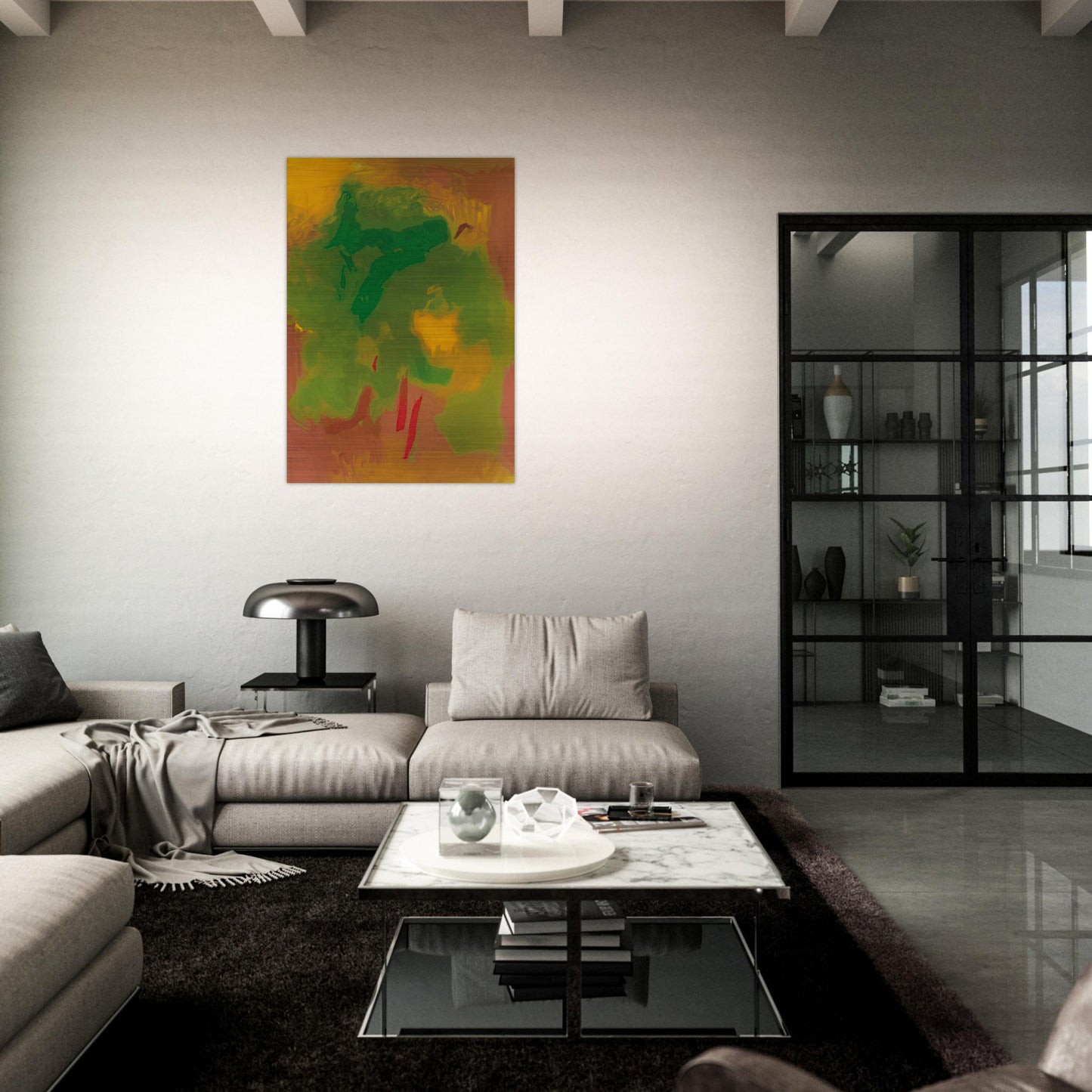 VISION 1991 - Esteban Vicente Brushed Aluminum Print - 70x100 cm / 28x40 inches | Esteban Vicente Aluminum Print | Esteban Vicente Prints