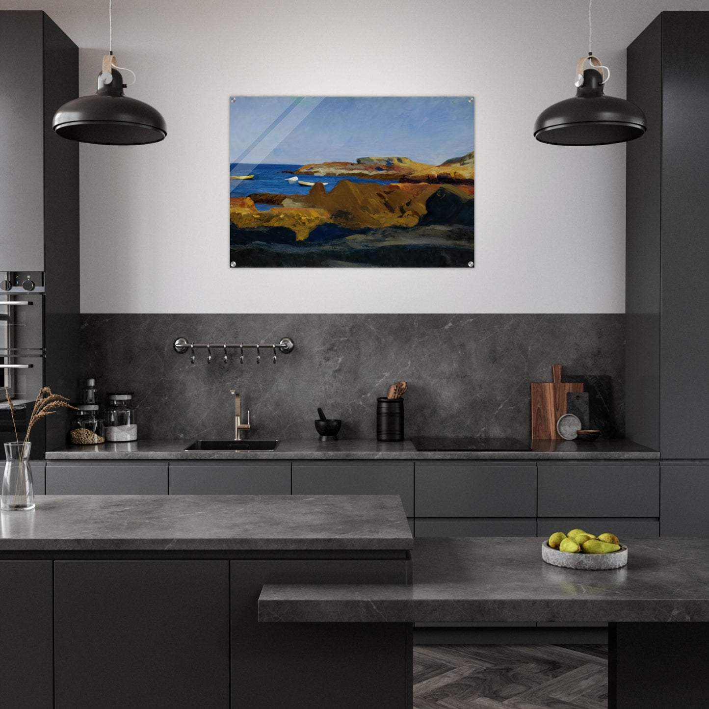 Cove at Ogunquit - Edward Hopper Acrylic Print - 70x100 cm / 28x40″ inches | Edward Hopper Wall Art | Edward Hopper Prints