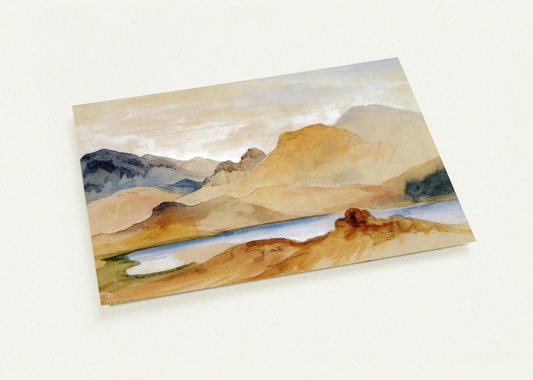 Cinnabar Mountain, Yellowstone River watercolour By Thomas Moran Pack of 10 Post Cards | Thomas Moran Post Cards | A6 (10.5 x 14.8 cm) - 4.1 x 5.8 inches