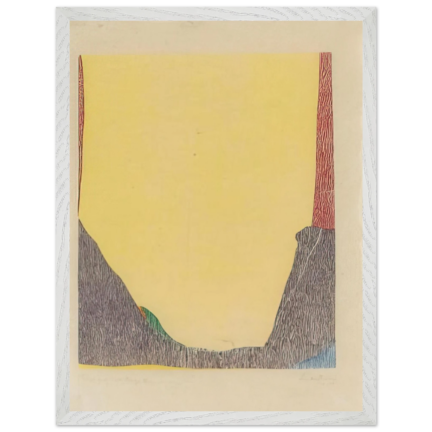 Helen Frankenthaler - East and Beyond - 1973 Wall art - A3 (29.7 x 42  cm) - Premium Wooden Framed Poster With Fine Art Paper - White frame