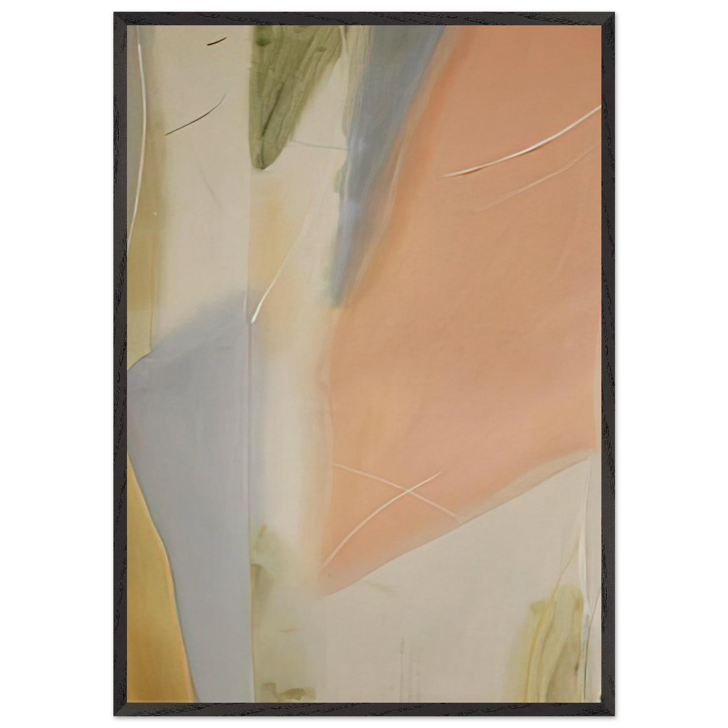 Untitled - 1987 N1 - Larry Zox Framed Art Print – Black Wooden Frame - Default Title - -Framed Art Print