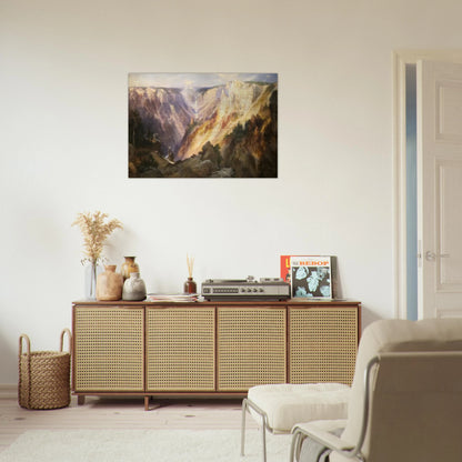 Grand Canyon of the Yellowstone - Thomas Moran Brushed Aluminum Print - 70x100 cm / 28x40 inches | Thomas Moran Aluminum Print | Thomas Moran Prints