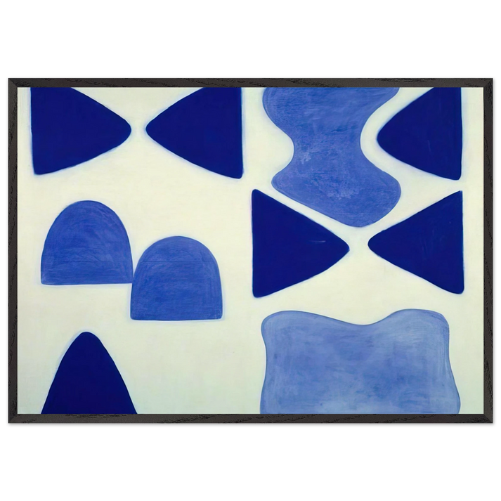 Berlin Blues 4 - 1965 - William Scott 70x100 cm / 28x40 inches Framed Art Print – Black Wooden Frame