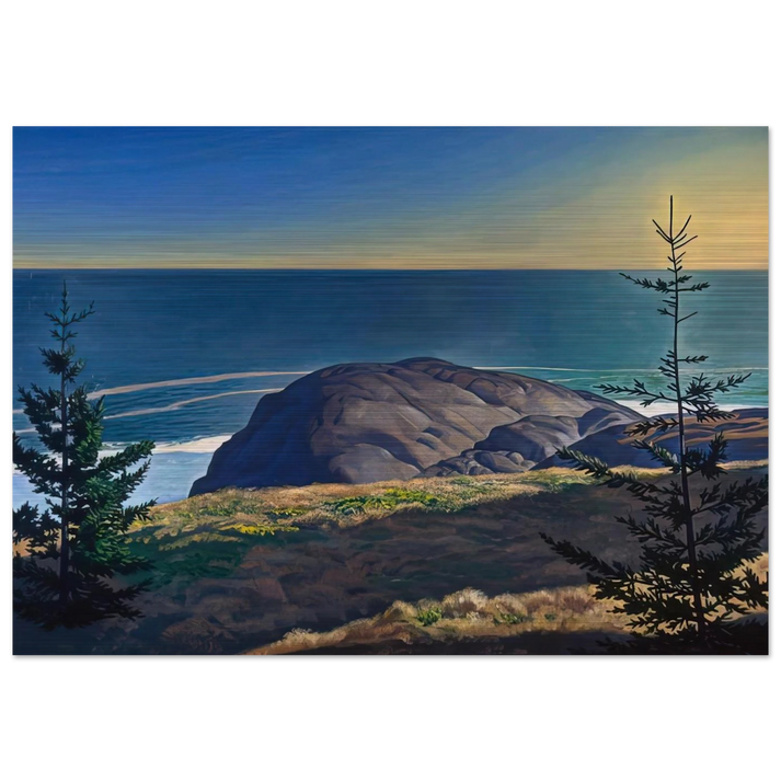 Young Spruces, Maine Coast - Rockwell Kent Brushed Aluminum Print - 70x100 cm / 28x40 inches | Rockwell Kent Aluminum Print | Rockwell Kent Prints