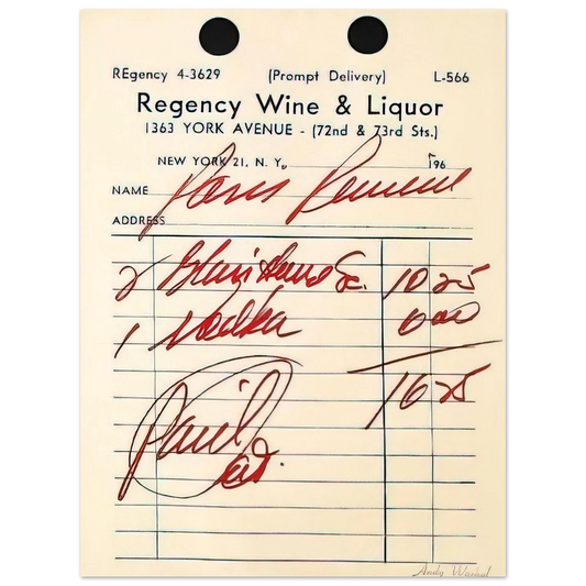 Andy Warhol - Paris Review Poster Fine Art Poster - 13x18 cm / 5x7 inches