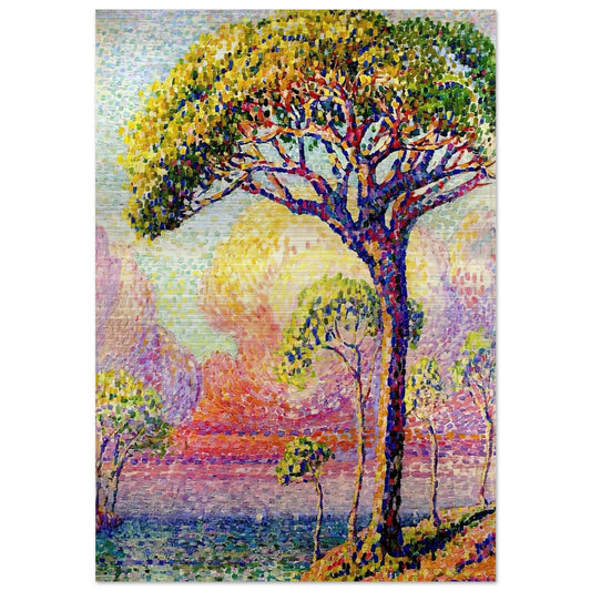 A Pine Tree - Henri-Edmond Cross Brushed Aluminum Print - 70x100 cm / 28x40 inches | Henri-Edmond Cross Aluminum Print | Henri-Edmond Cross Prints