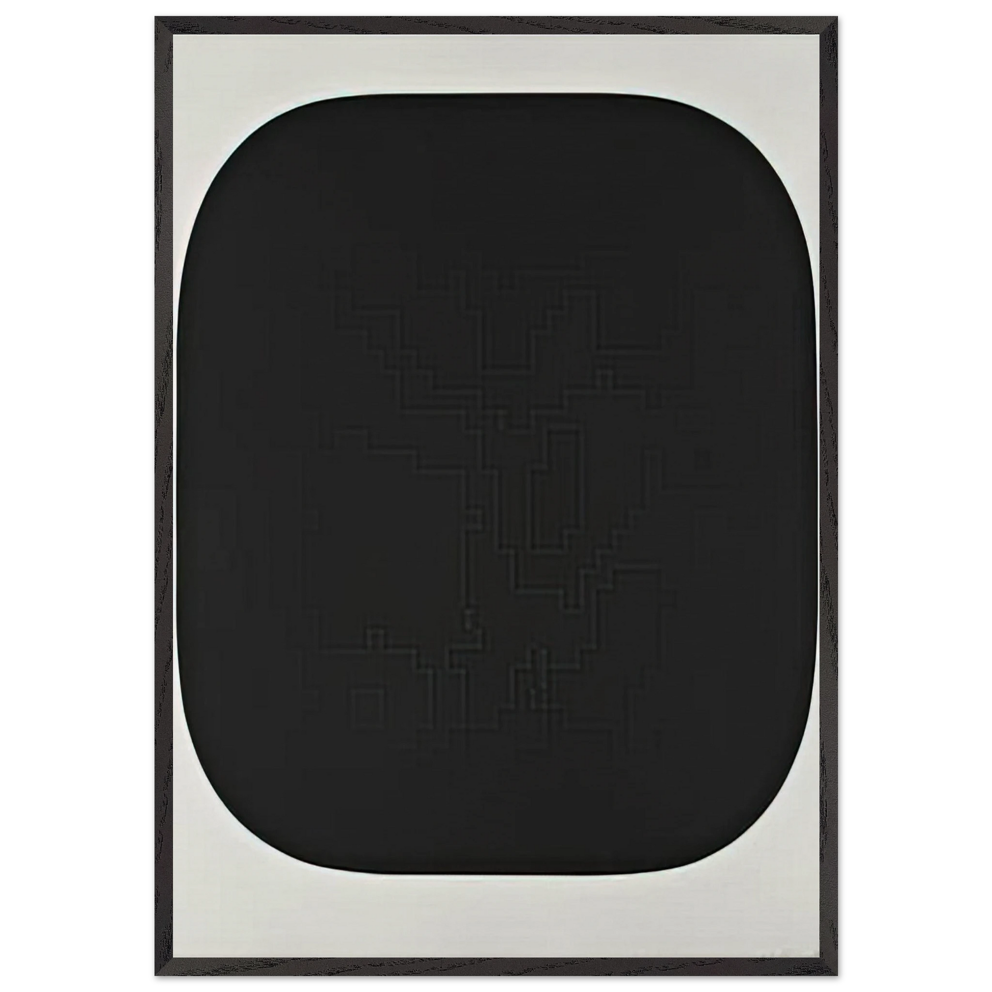 Black Variation IV from Second Curve series - Ellsworth Kelly Framed Art Print – Black Wooden Frame - Default Title - -Framed Art Print
